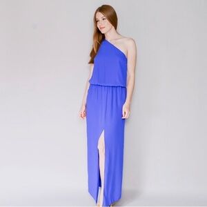 Amanda Uprichard Purple One-Shoulder Cher Dress, Size S